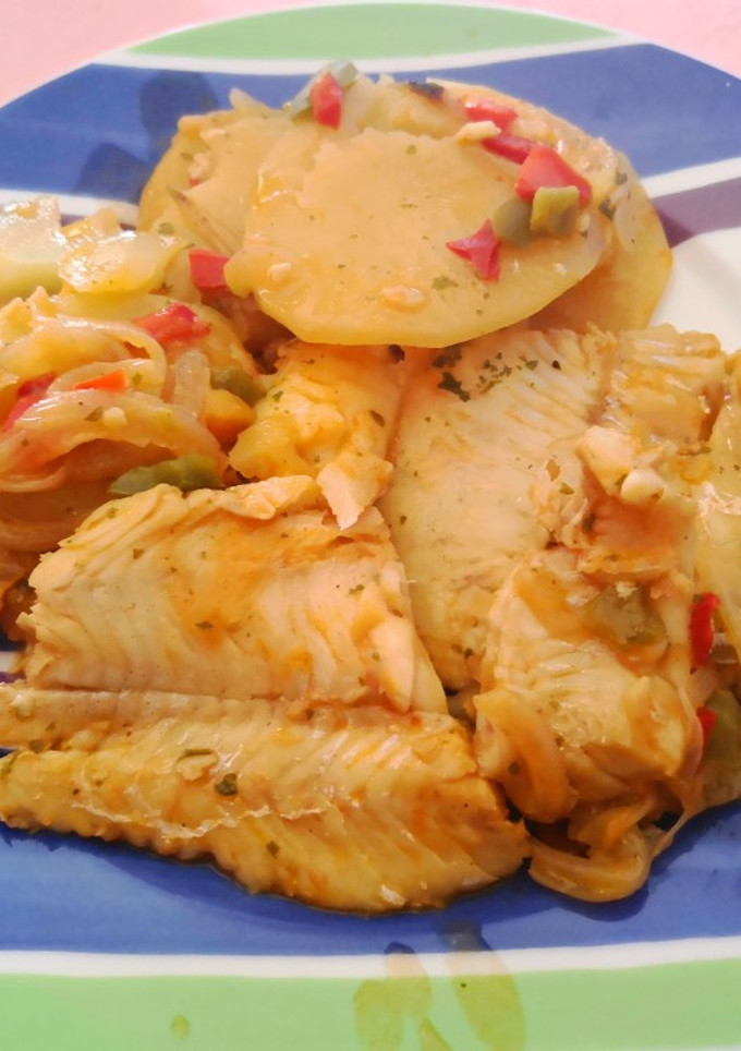 Una foto de Filetes de merluza de fiesta