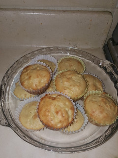 Una foto de Cupcake de manzana de luz