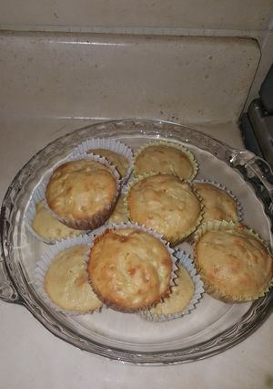 Una foto de Cupcake de manzana de luz