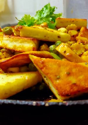 A picture of Paneer chat.