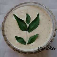 A picture of Coconut and roasted chana dal chutney.