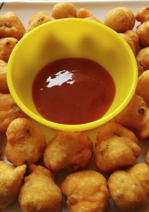 A picture of Moong dal pakodi.