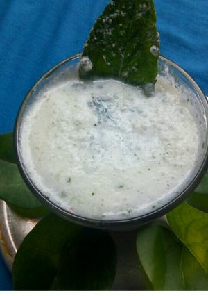 A picture of Mint masala chaas.