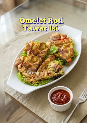 Foto resep Omelet Roti Tawar Isi