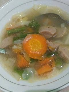 Foto resep Sayur sop bakso simple