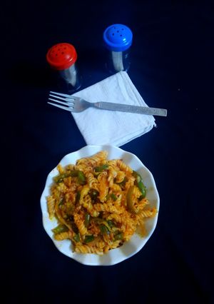 A picture of Veggies pasta.