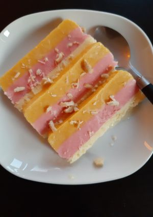 A picture of Neapolitan ice cream.
