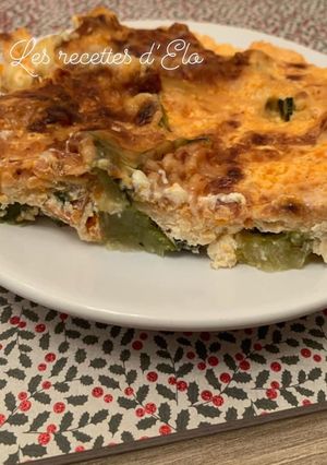 Une photo de Gratin courgette / chorizo