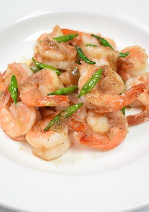 รูปของ กุ้งผัดพริกขี้หนูอ่อน