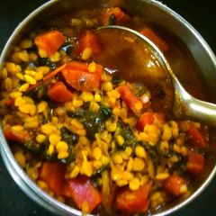 A picture of Carrot and Fenugreek sabzi.