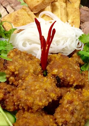 Hình của món Chả Cốm giòn Hà Nội (ăn kèm bún đậu mắm tôm).