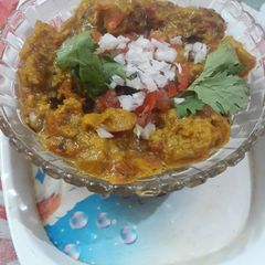 A picture of Peppery soya chap curry.
