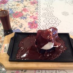 A picture of Chocolate sizzling Brownies.