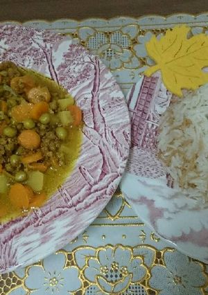 صورة لوصفة يخني البازيلا بدون بندورة