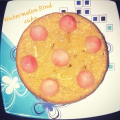 A picture of Watermelon Rind cake.