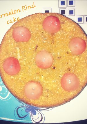 A picture of Watermelon Rind cake.