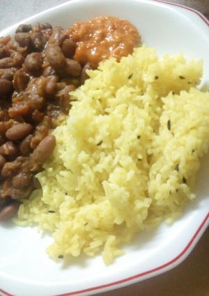 A picture of Cumin and tumeric rice# author marathon #.