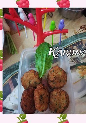 A picture of Palak soya bean Cutlet,.