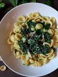 Orecchiette con espinacas frescas