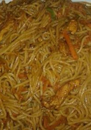 A picture of Noodles with Soy Sauce.