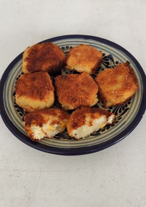 A picture of Potato and Corn Croquettes.