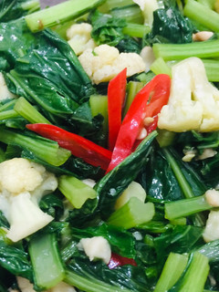Foto resep Cah sawi kembang kol