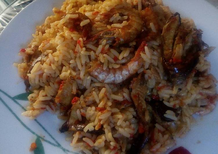 Seafood jollof Rice