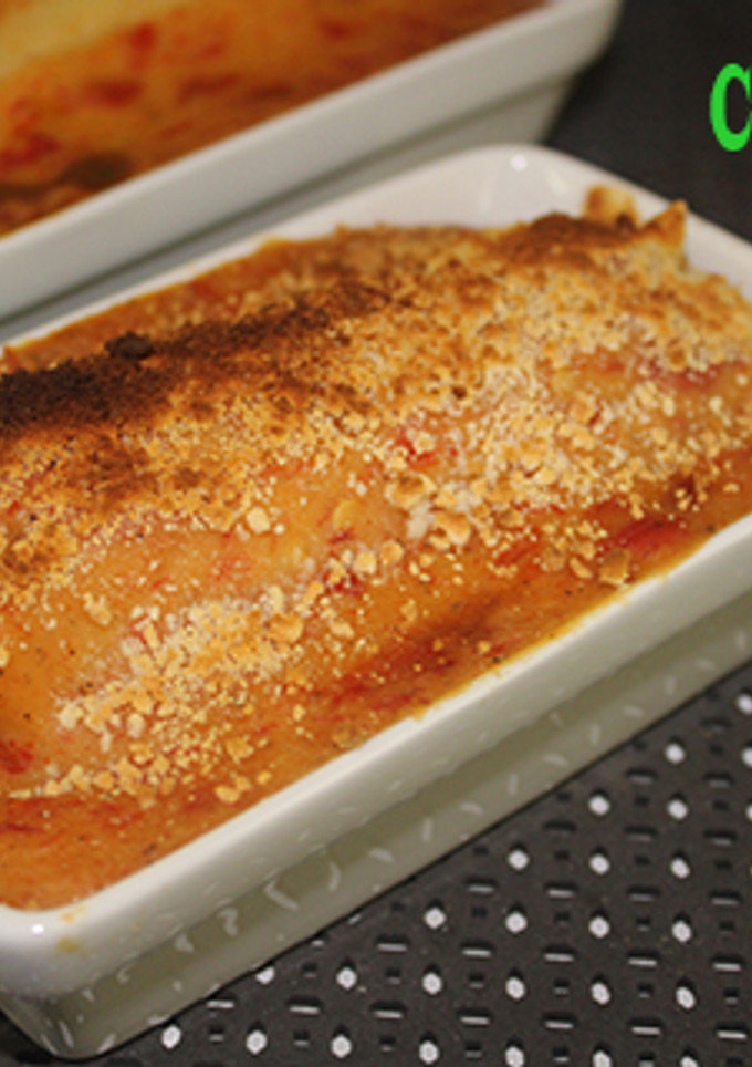 Una foto de Canelones con bechamel de pimientos