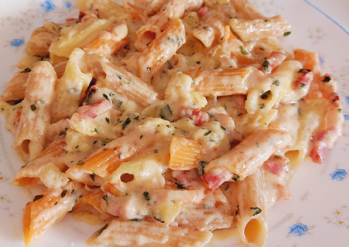 Oven gratin pasta