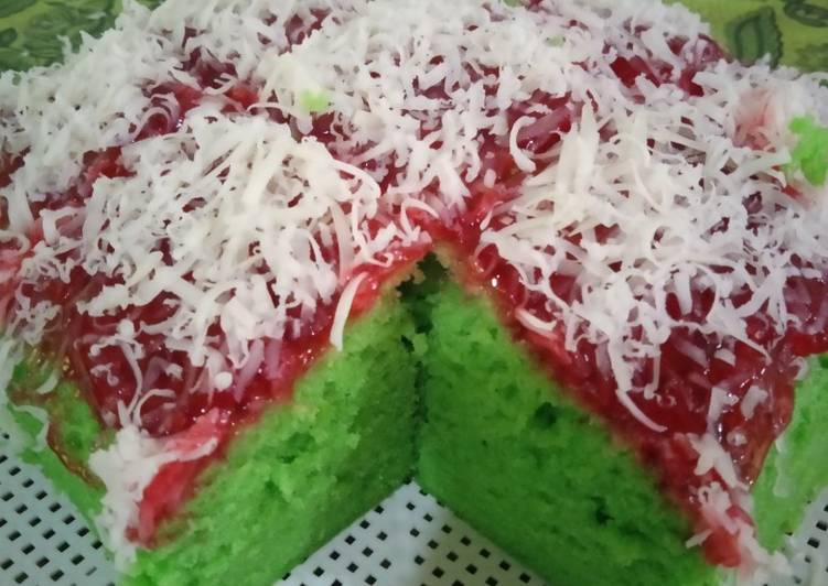 Resep: Brownis pandan kukus yang Enak