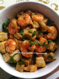 Foto resep Tumis bumbu udang,tempe dan tahu