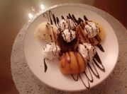Una foto de topping de piña