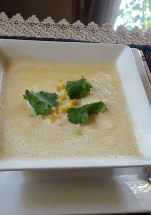 Una foto de Crema de elote
