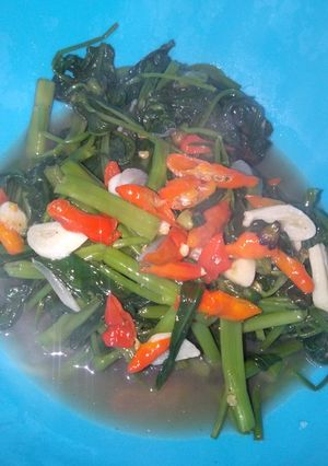 Foto resep Tumis kangkung sederhana