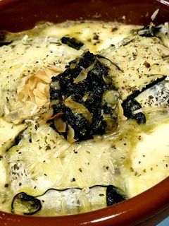 Una foto de Canelones de calabacín