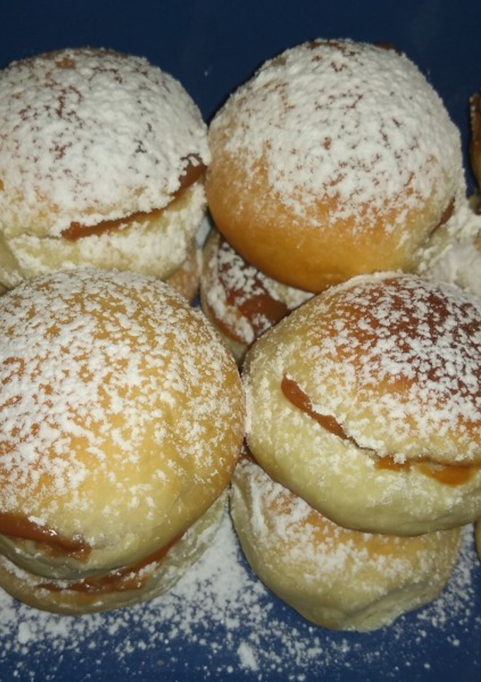 Una foto de Pan de leche relleno de dulce de leche 🤗