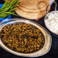 A picture of No Onion Gorikayi Pallya/ Udupi Style Cluster Beans Palya.