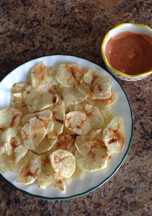 Una foto de Papitas chips caseras