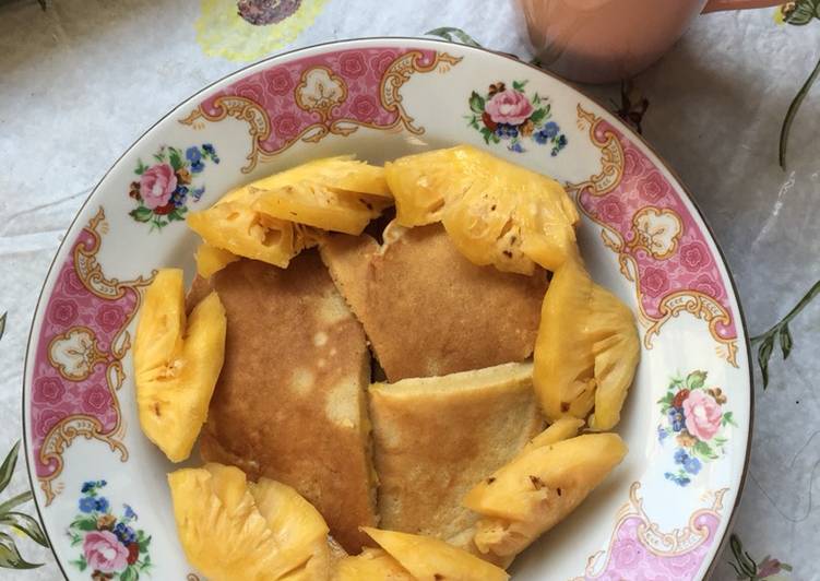 Proses Membuat 🍍Pancake Nanas (Pineaple Pancake 🤤)🍍, Enak