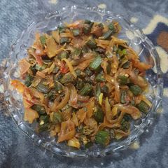 A picture of Khara Masala Bhindi.