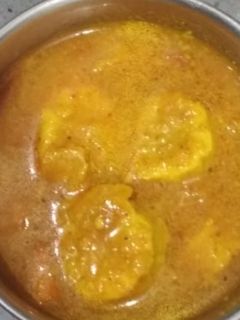 A picture of Besan gatte ki sabji.