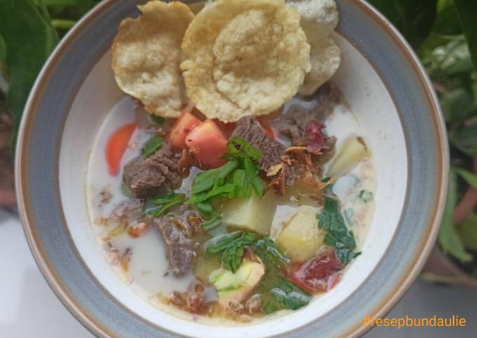 Soto betawi ala bun's (with milk)