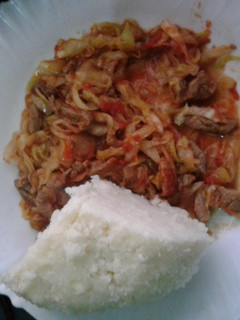 A picture of Cabbage and beef mix.