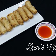 A picture of Veg and Cheese Spring Rolls.