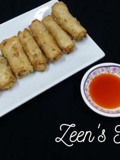 A picture of Veg and Cheese Spring Rolls.
