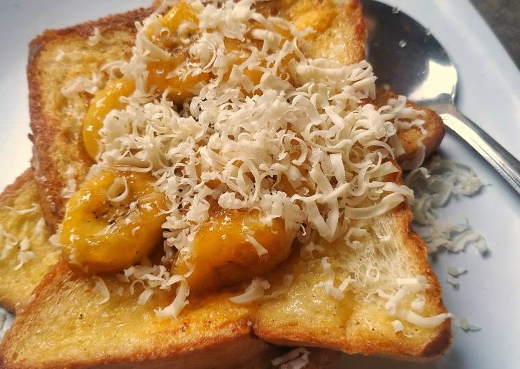 Mudah Cepat Memasak Roti bakar pisang karamel Enak dan Sehat