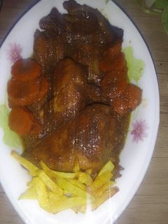عکسی از دستور مرغ با سس رب انار