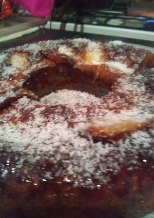 Una foto de Torta invertida de manzana 0 Harinas ‼️💪💪