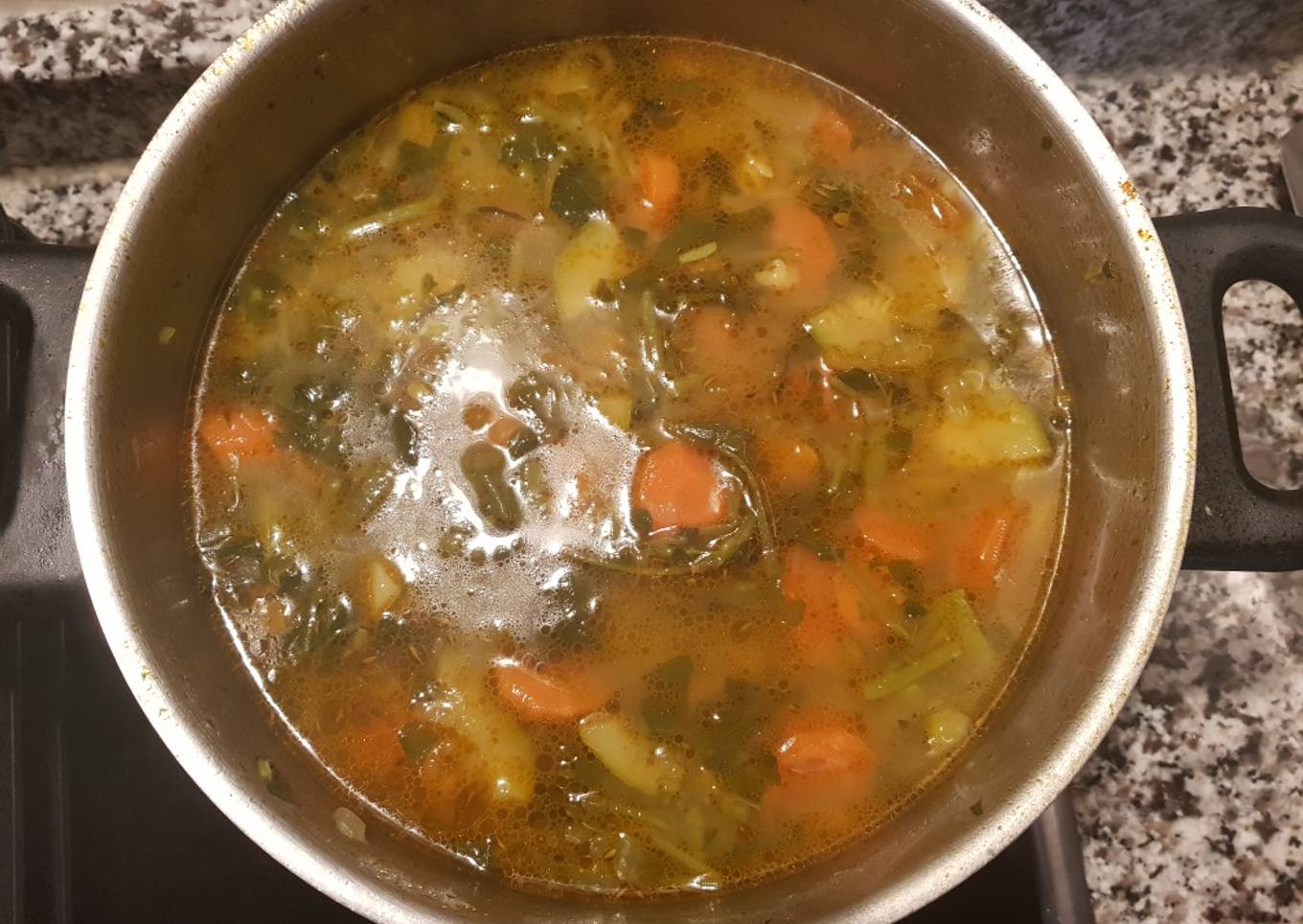 Potaje de berros a mi manera. (Sólo verduras)