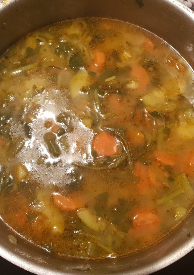 Una foto de Potaje de berros a mi manera. (Sólo verduras)